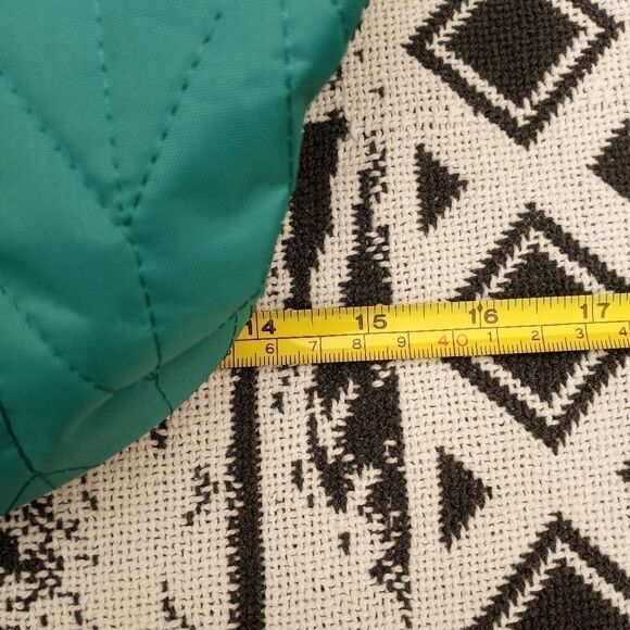 JM New York Nylon Quilted Turquoise Women's Tote B - Picture 5 of 8